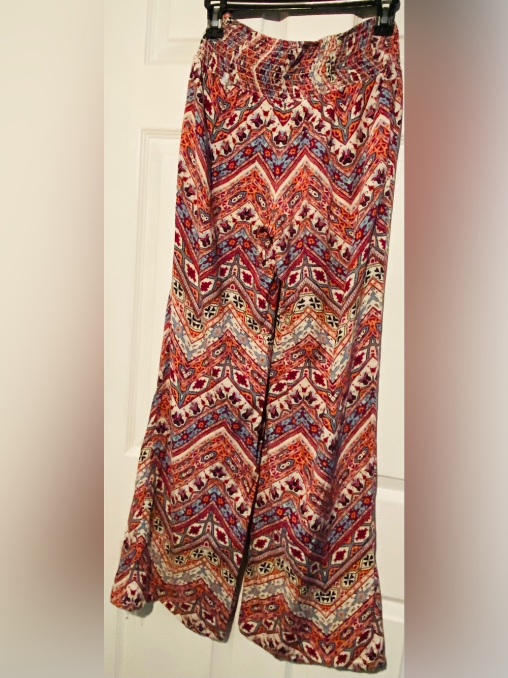 Wide Leg Palazzo Pants Chevron